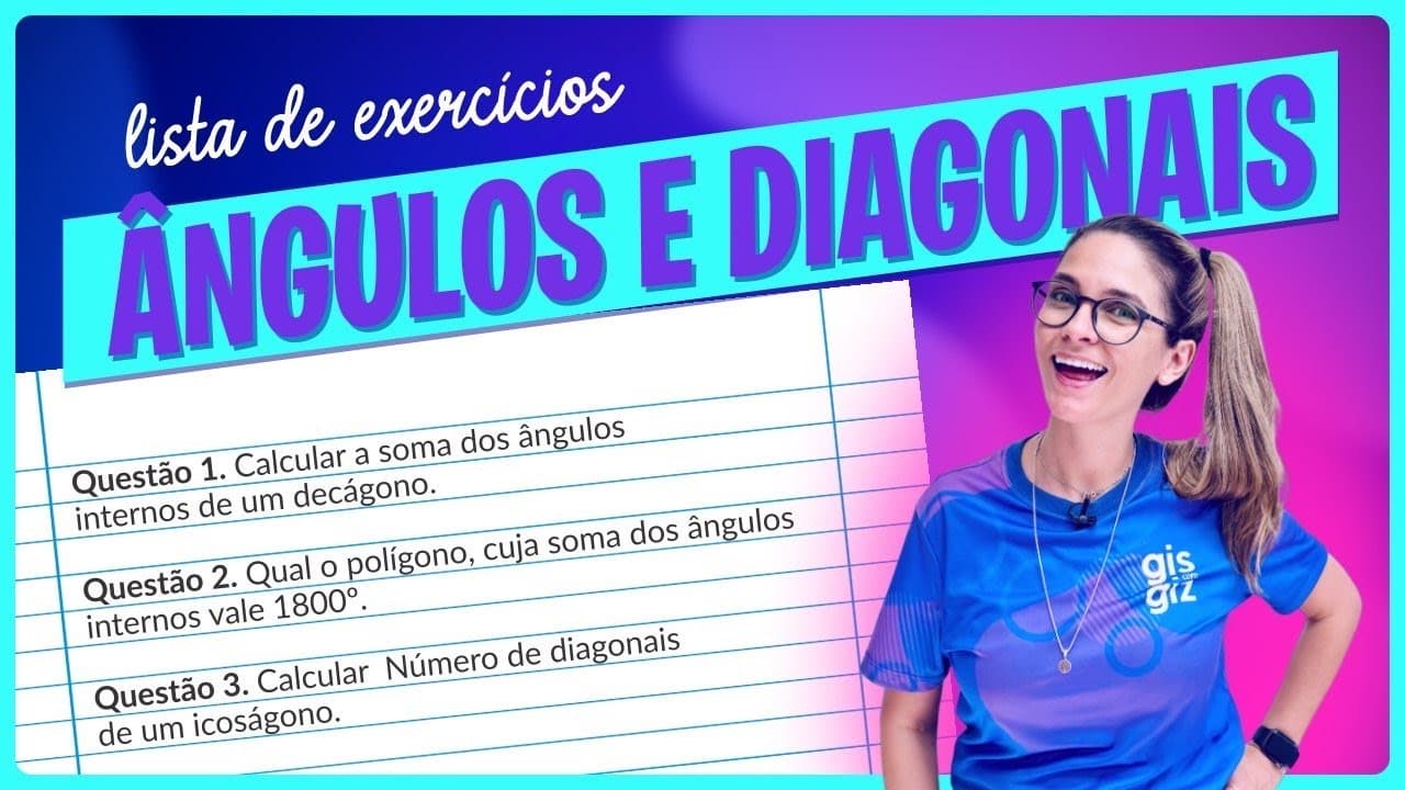 Thumbnail: ÂNGULOS E DIAGONAIS DE POLÍGONOS -  APRENDA PRATICANDO