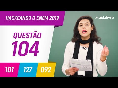 Thumbnail da aula: Enem 2019 | Biologia: Bioquímica | Questão 104 (cinza)