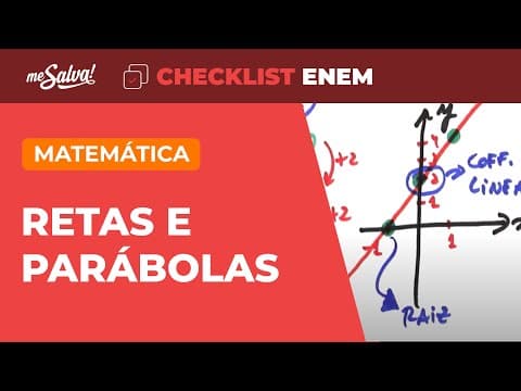 Thumbnail da aula: Gráficos: Funções de 1º Grau - Matemática | Checklist ENEM | Me Salva!