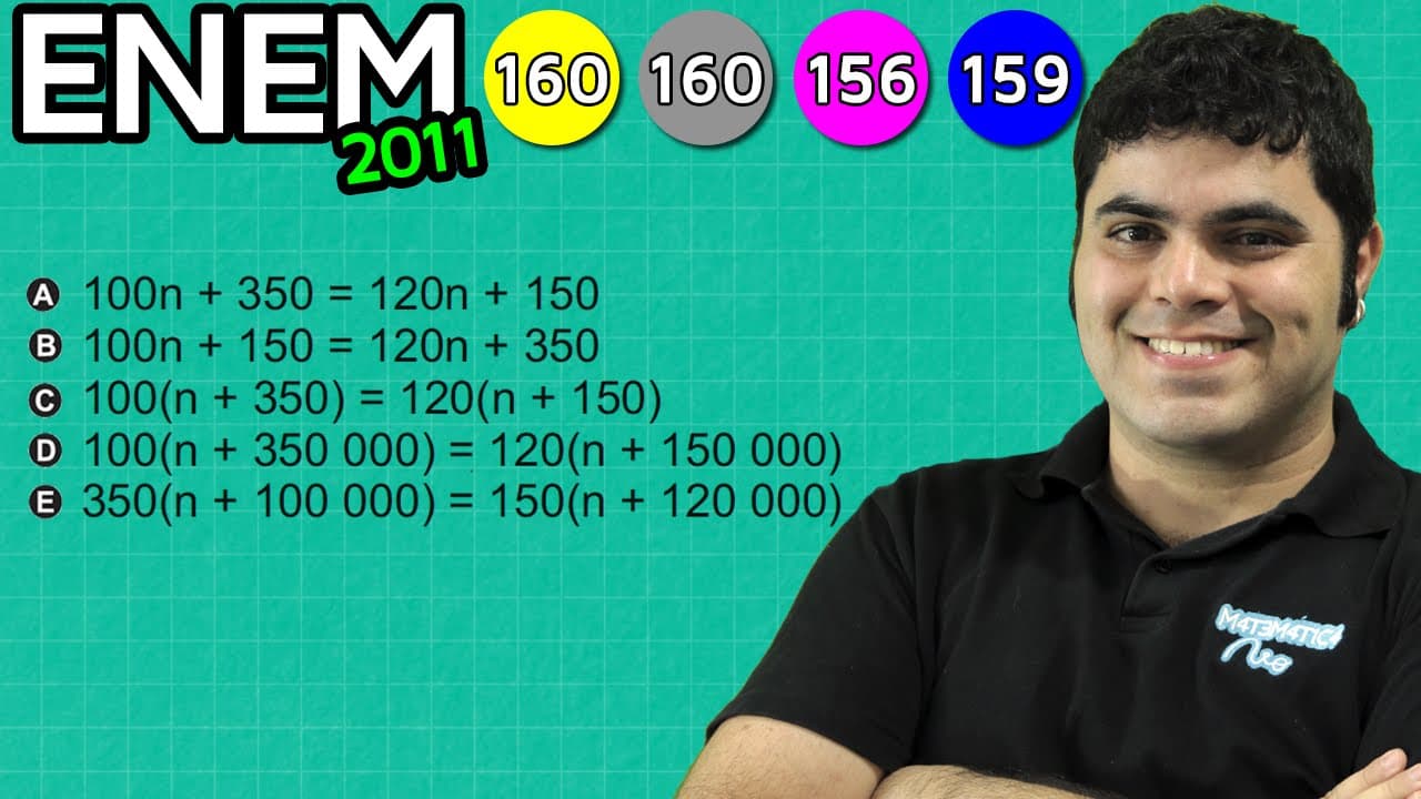 Thumbnail: ENEM 2011 Matemática #24 - Lei de Formação da Função do Primeiro Grau