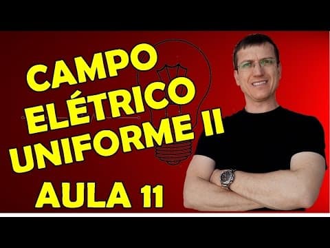 Thumbnail da aula: CAMPO ELÉTRICO UNIFORME II - ELETROSTÁTICA - AULA 11 - Prof.  Marcelo Boaro