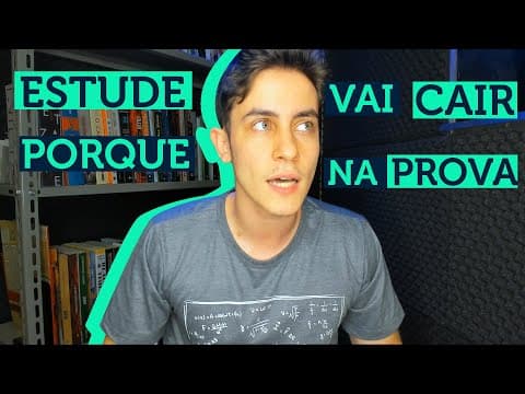 Thumbnail da aula: PARE DE ESTUDAR PARA AS SUAS PROVAS!