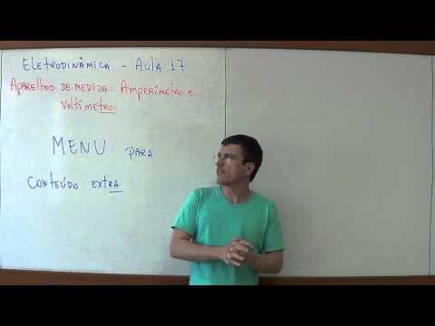 Thumbnail da aula: Amperímetro e Voltímetro - Eletrodinâmica - Aula 17 (Menu) - Prof. Marcelo Boaro