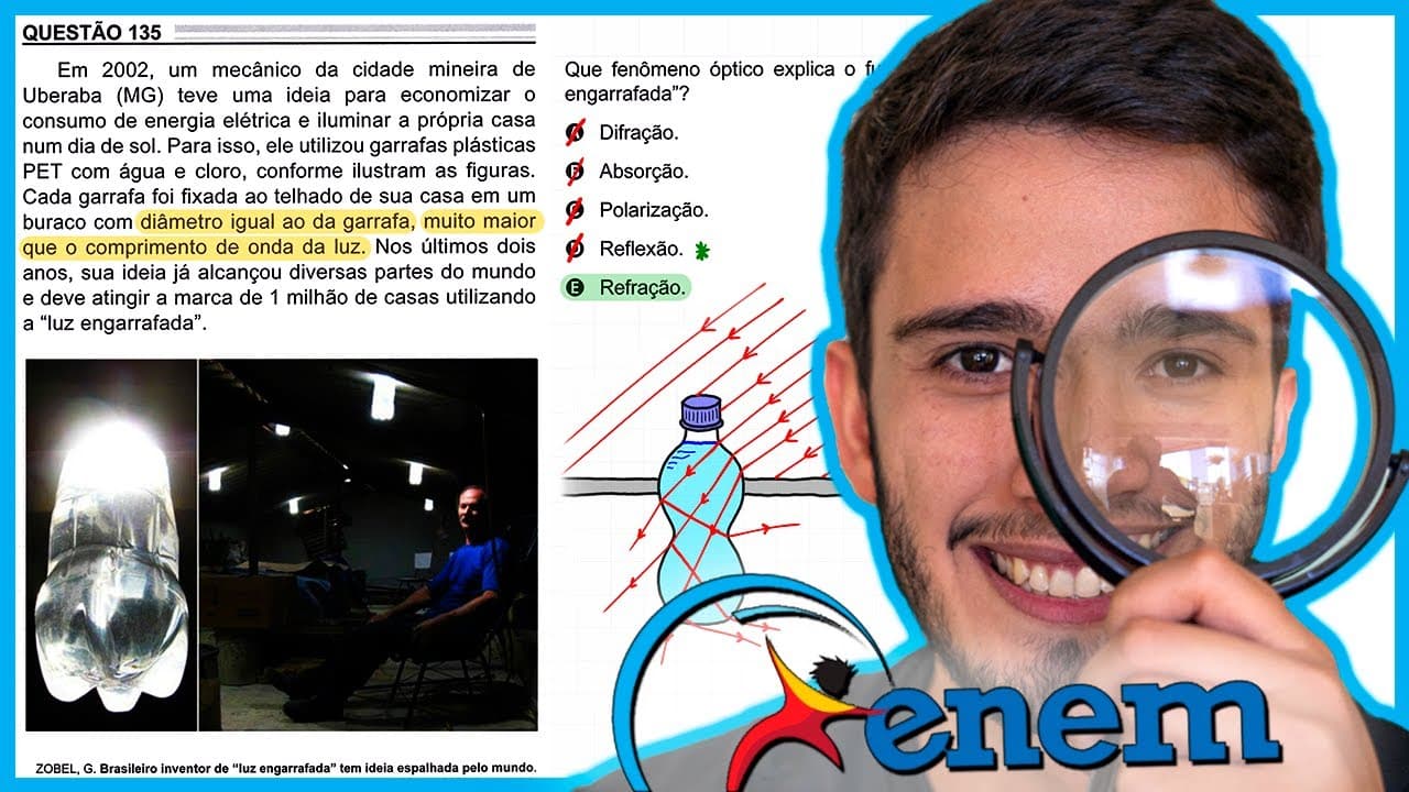 Thumbnail: ENEM 2022 - Em 2002, um mecânico da cidade mineira de Uberaba (MG) teve uma ideia para economizar o