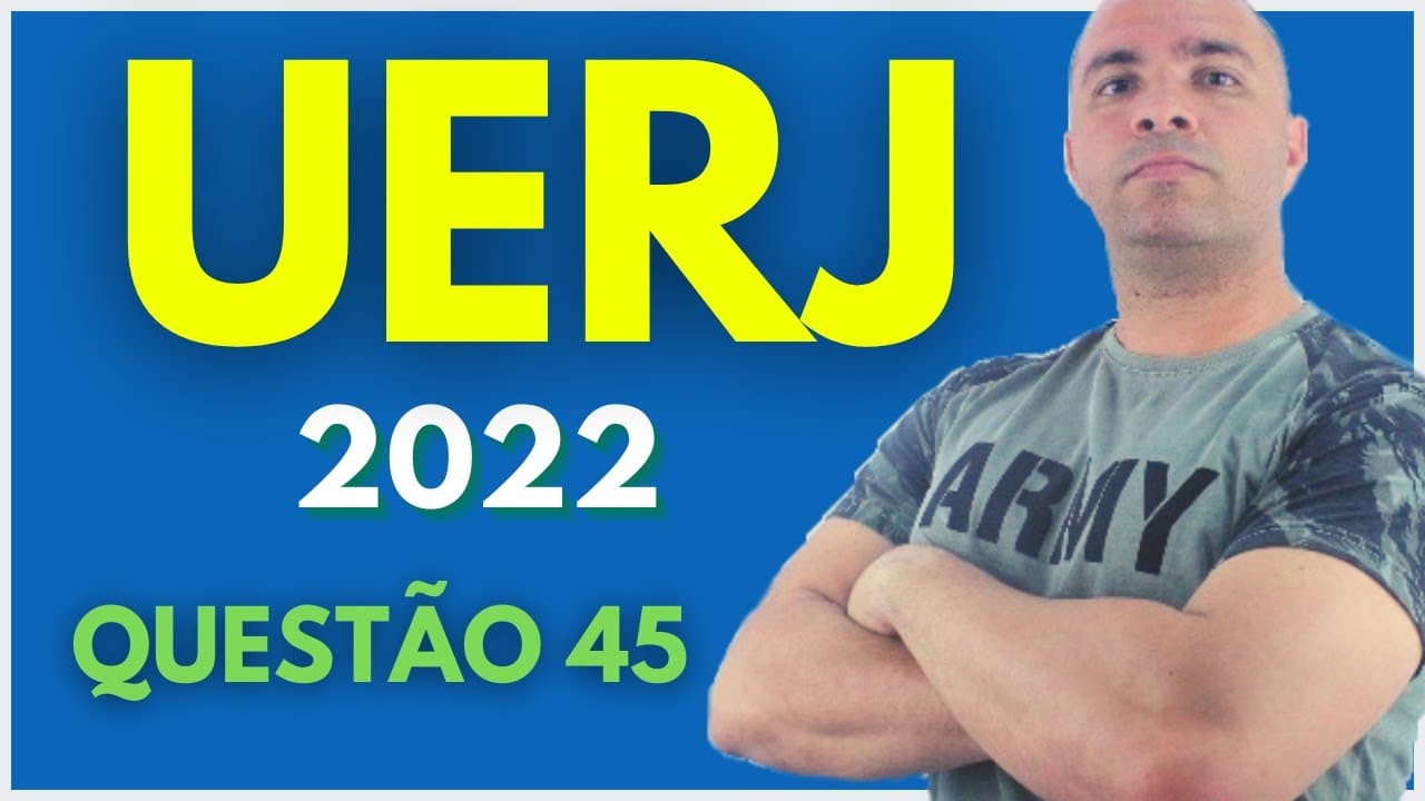 Thumbnail: UERJ 2022 - Tema: pH e ESTEQUIOMETRIA - Prova Objetiva - Questão 45