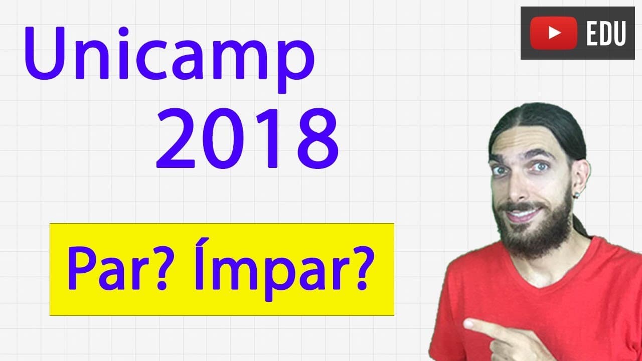 Thumbnail: Unicamp 2018 - Matemática - Questão 78 - Prova Z