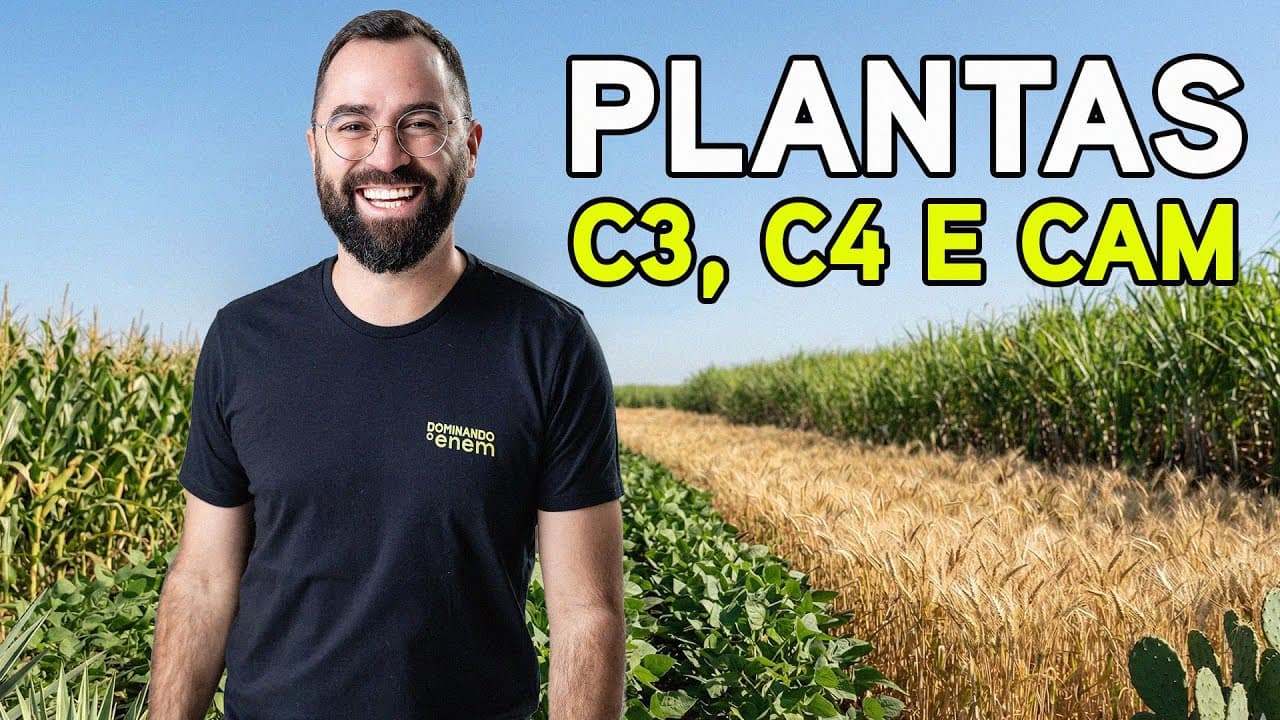 Thumbnail: Plantas C3, C4 e CAM - Aula 29 - Módulo 1 - Biologia Celular | Prof. Guilherme