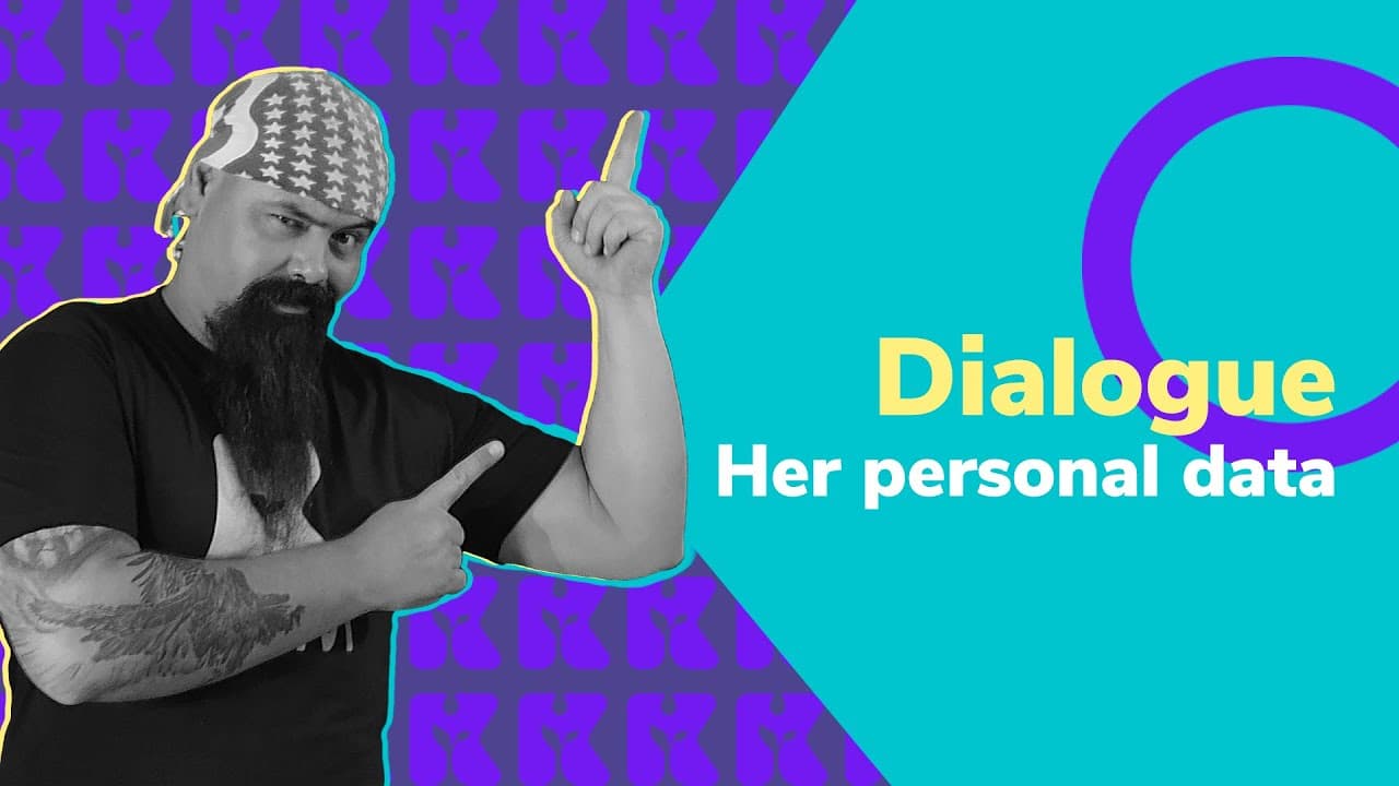 Thumbnail: Inglês 2.0 | Kultivi | Dialogue - her personal data | Prof. Rui Ventura