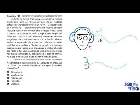 Thumbnail da aula: ENEM 2020 - Ondas - Os fones de ouvido tradicionais transmitem a música diretamente para os nossos