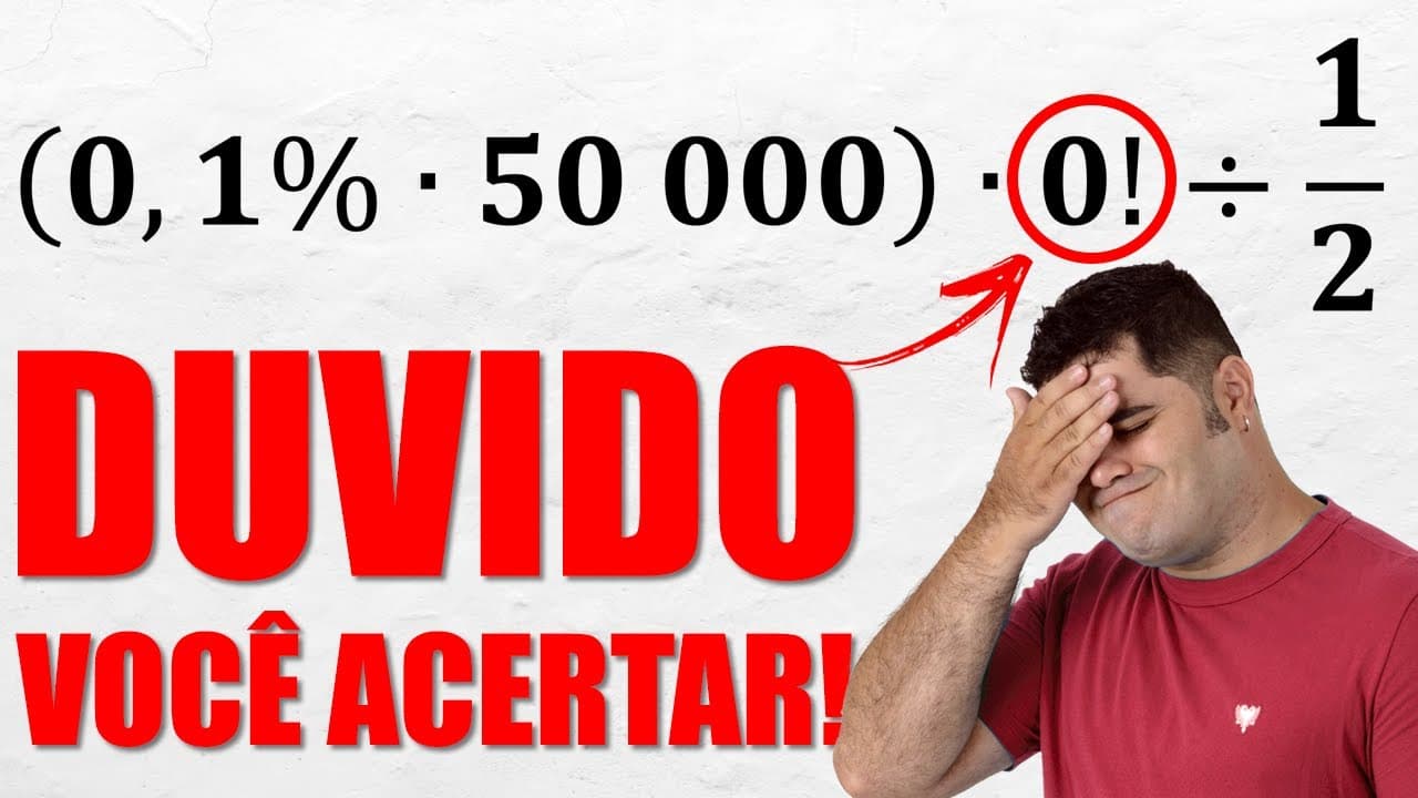 Thumbnail: 😱 0! NO MEIO DA EXPRESSÃO NUMÉRICA ⚠️ Eu Acho que VOCÊ VAI ERRAR! Será que Você Consegue Resolver?