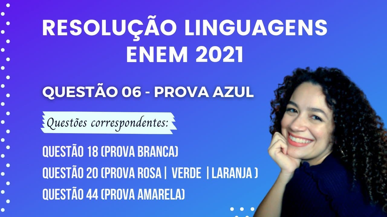 Thumbnail: Resolução da questão 06 | LINGUAGENS ENEM 2021