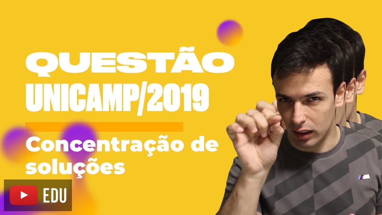 Thumbnail: Questão UNICAMP/2019 - Concentração de Soluções