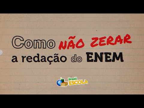 Thumbnail da aula: Como não zerar a redação do Enem - Brasil Escola
