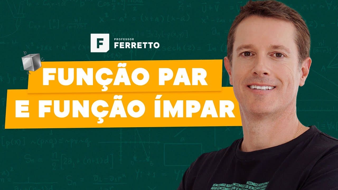 Thumbnail: Funções ➡️ Função Par e Função Ímpar