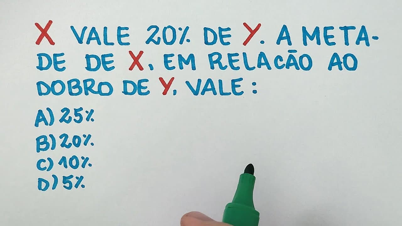 Thumbnail: 🔥 HELP MATEMÁTICA BÁSICA | Questão de Concurso - Porcentagem