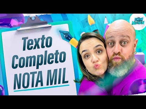 Thumbnail da aula: COMO FAZER UMA REDAÇÃO NOTA MIL - PASSO A PASSO