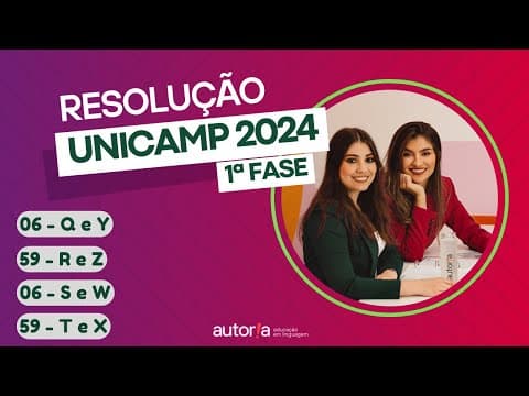 Thumbnail da aula: Resolução UNICAMP 2024 (1ª fase)  - Autoria Linguagem - Questão 06 | Linguagens, prova Q e Y