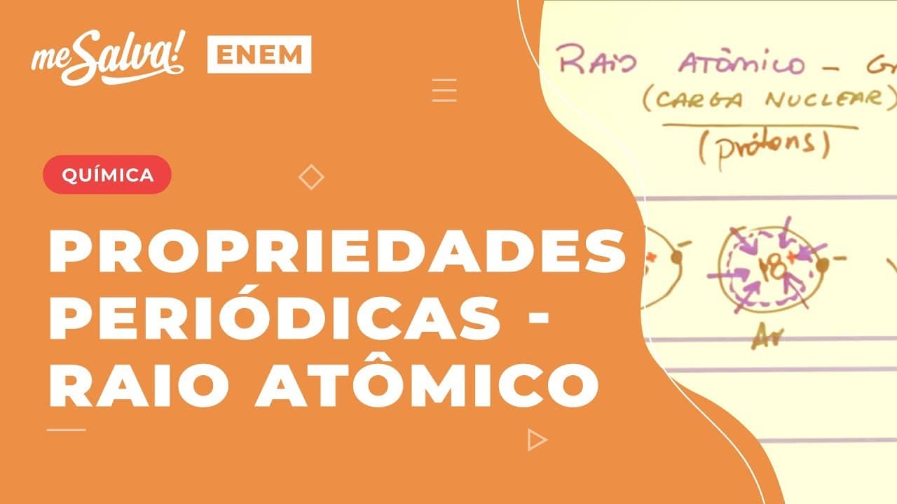Thumbnail: Propriedades Periódicas: Raio Atômico Aula 5 - TPE05