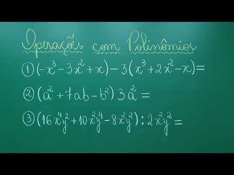 Thumbnail da aula: POLINÔMIOS - OPERAÇÕES COM POLINÔMIOS - Professora Angela Matemática