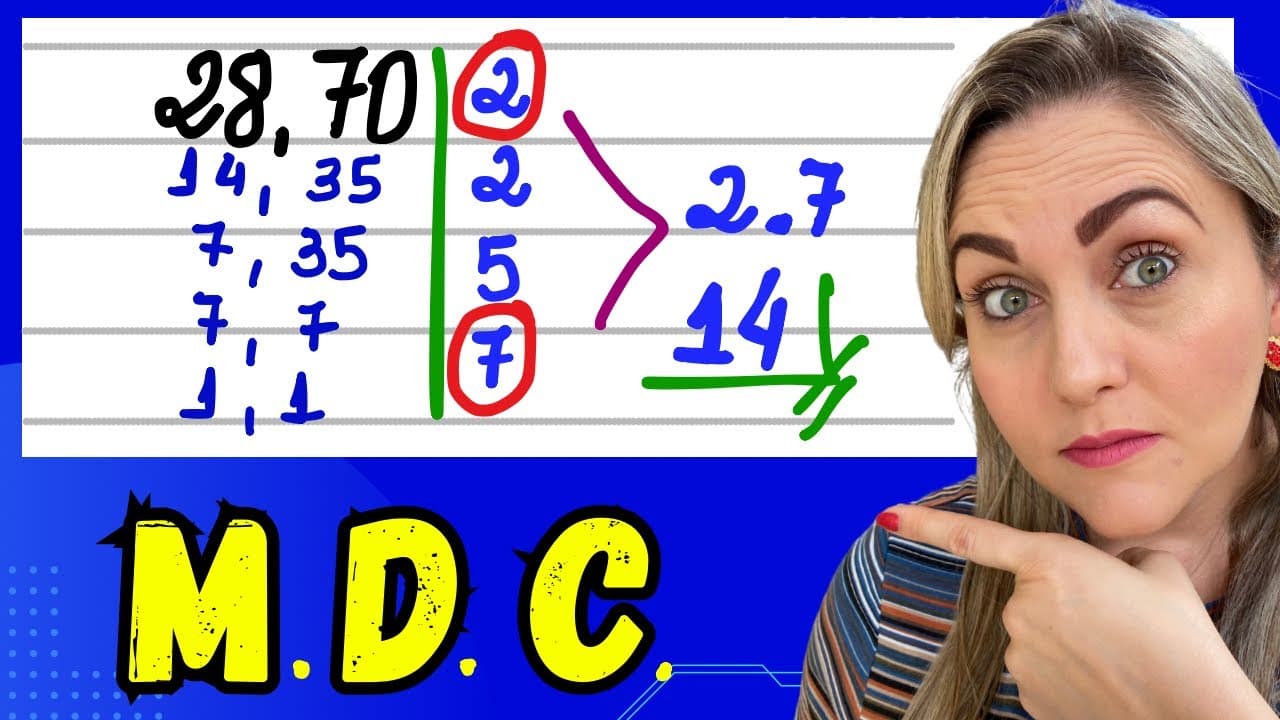 Thumbnail: APRENDA M.D.C COM EXPLICAÇÃO E PROBLEMAS !! COMO FAZER MÁXIMO DIVISOR COMUM. EXPLICAÇÃO DO CONTEÚDO!
