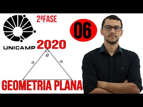 Thumbnail da aula: UNICAMP 2020 | Questão 6 | Segunda Fase Matemática | Geometria Plana