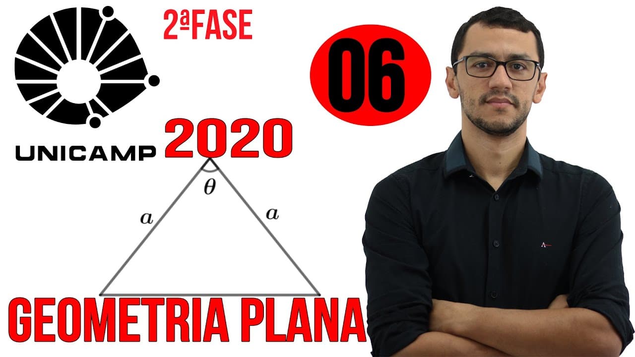 Thumbnail: UNICAMP 2020 | Questão 6 | Segunda Fase Matemática | Geometria Plana