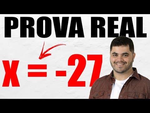 Thumbnail da aula: 💡 PROVA REAL DE UMA EQUAÇÃO 🙌🏻 Como Calcular a Prova Real e o Valor Numérico de Expressão Algébrica?