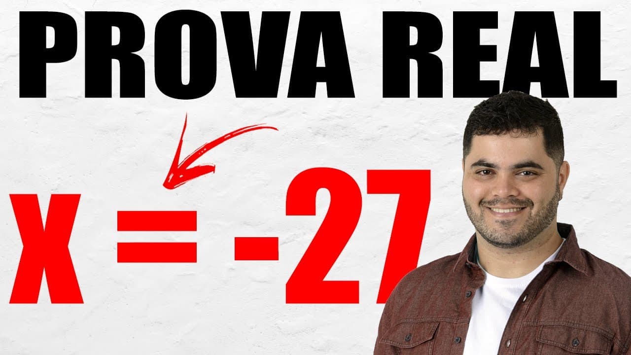 Thumbnail: 💡 PROVA REAL DE UMA EQUAÇÃO 🙌🏻 Como Calcular a Prova Real e o Valor Numérico de Expressão Algébrica?