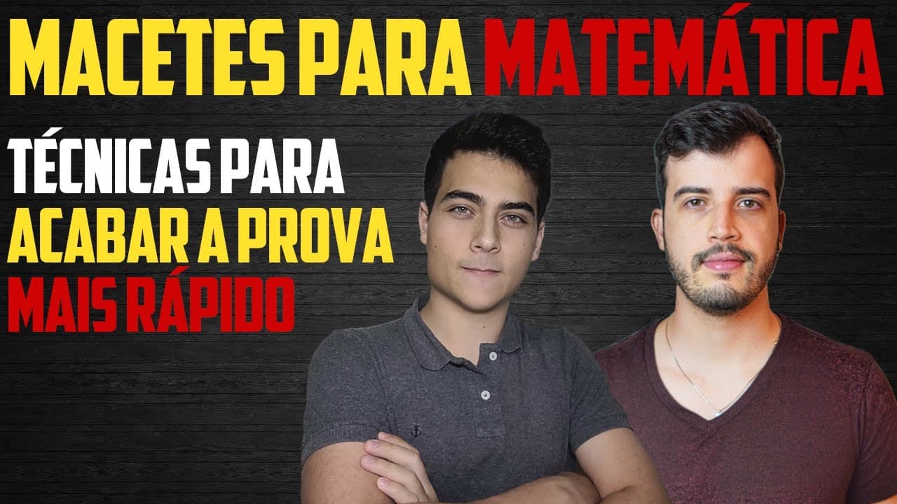 Thumbnail: MACETES PARA ECONOMIZAR MUITO TEMPO NA PROVA DE MATEMÁTICA DO ENEM - Flávio de Falcão