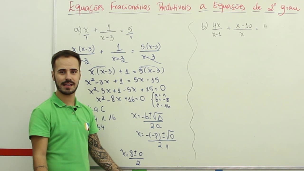 Thumbnail: Matemática -  Equações fracionárias redutíveis a equação de 2º Grau