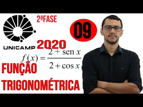 Thumbnail da aula: UNICAMP 2020 | Questão 9 | Segunda Fase Matemática | Função Trigonométrica