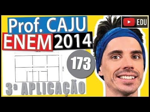 Thumbnail da aula: [ENEM 2014 3Ap] 173 📓 ESCALA Na figura, estão indicadas as medidas reais da largura e do comprimento