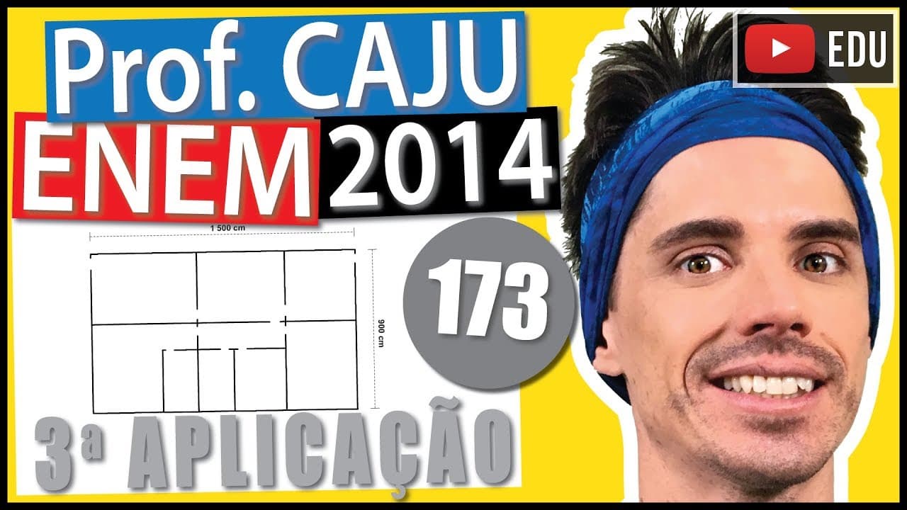 Thumbnail: [ENEM 2014 3Ap] 173 📓 ESCALA Na figura, estão indicadas as medidas reais da largura e do comprimento
