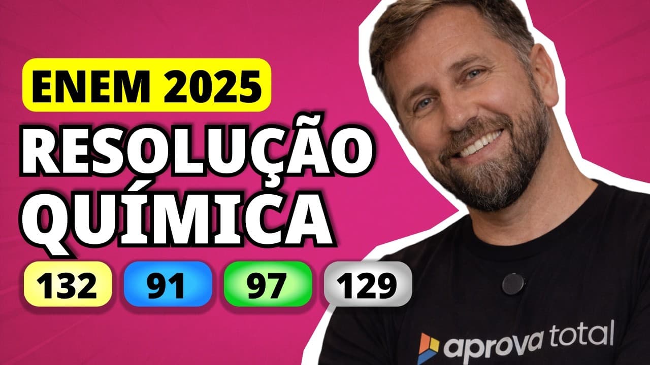 Thumbnail: ENEM 2025 QUÍMICA – Questão 132 | A filtração em carvão é uma das mais antigas formas de purificação