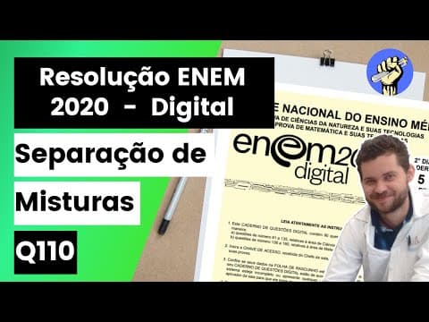 Thumbnail da aula: ✏️ENEM 2020 Digital | As populares pilhas zinco-carbono (alcalinas e de Leclanché) são compostas por