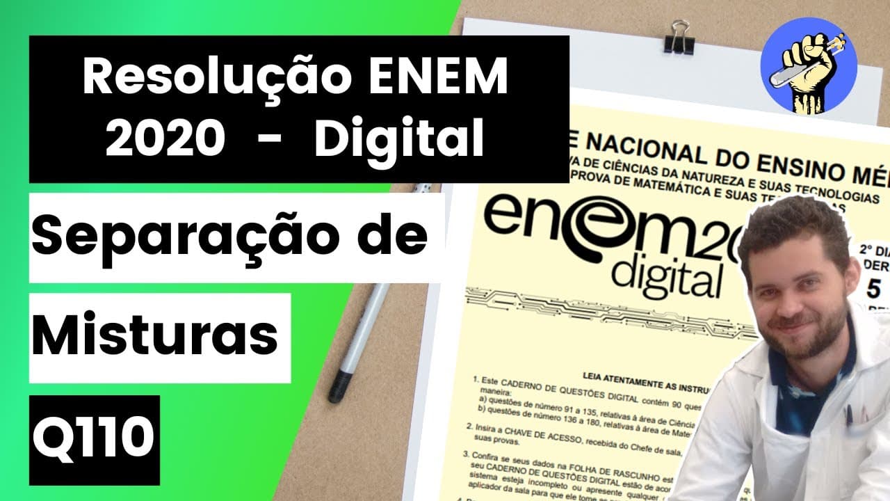 Thumbnail: ✏️ENEM 2020 Digital | As populares pilhas zinco-carbono (alcalinas e de Leclanché) são compostas por