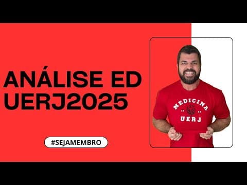 Thumbnail da aula: UERJ 2025 Exame Discursivo de Bio e Química - Análise completa. Estratégia e dicas para Aprovação