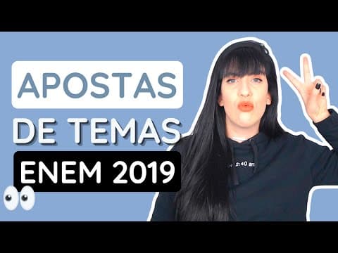 Thumbnail da aula: Minhas (não) APOSTAS DE TEMA DE REDAÇÃO do ENEM 2019