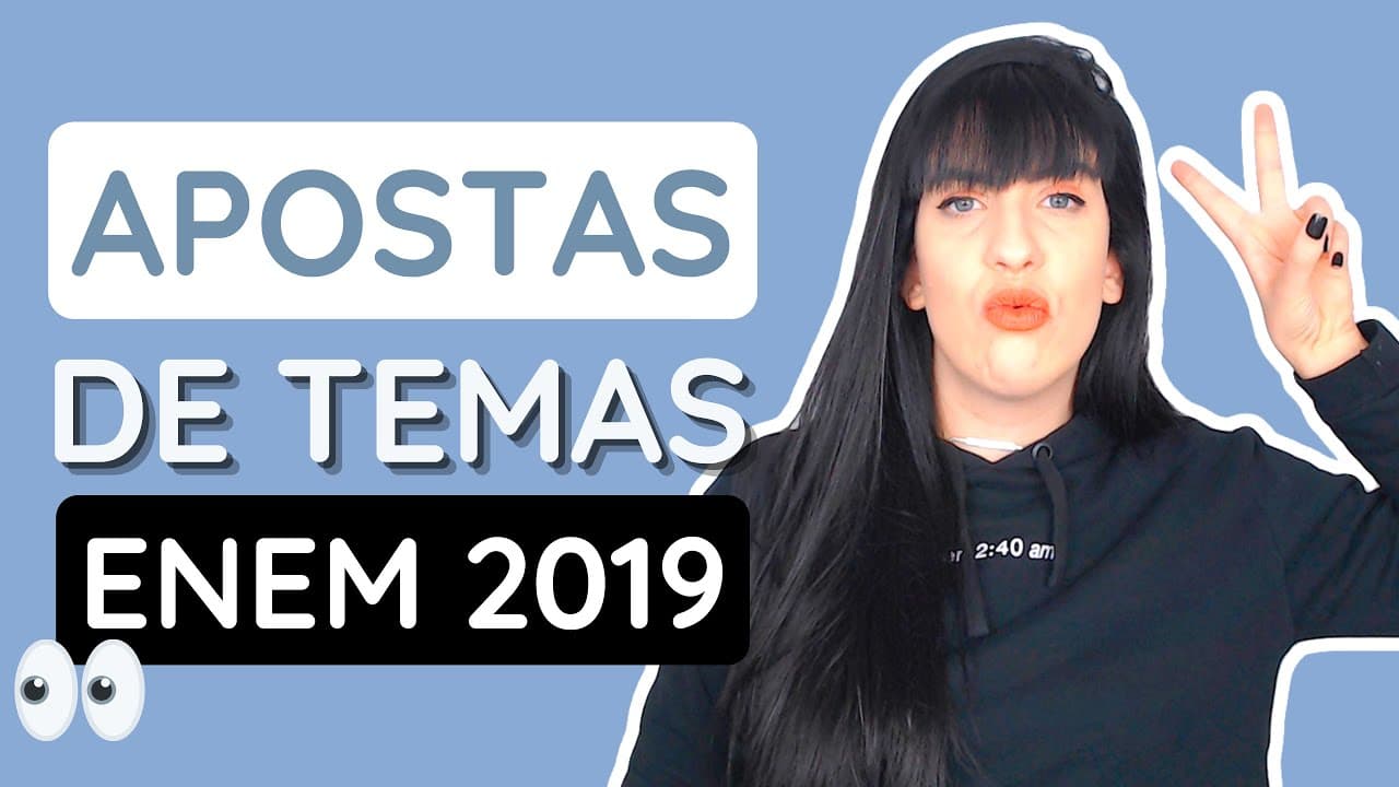 Thumbnail: Minhas (não) APOSTAS DE TEMA DE REDAÇÃO do ENEM 2019