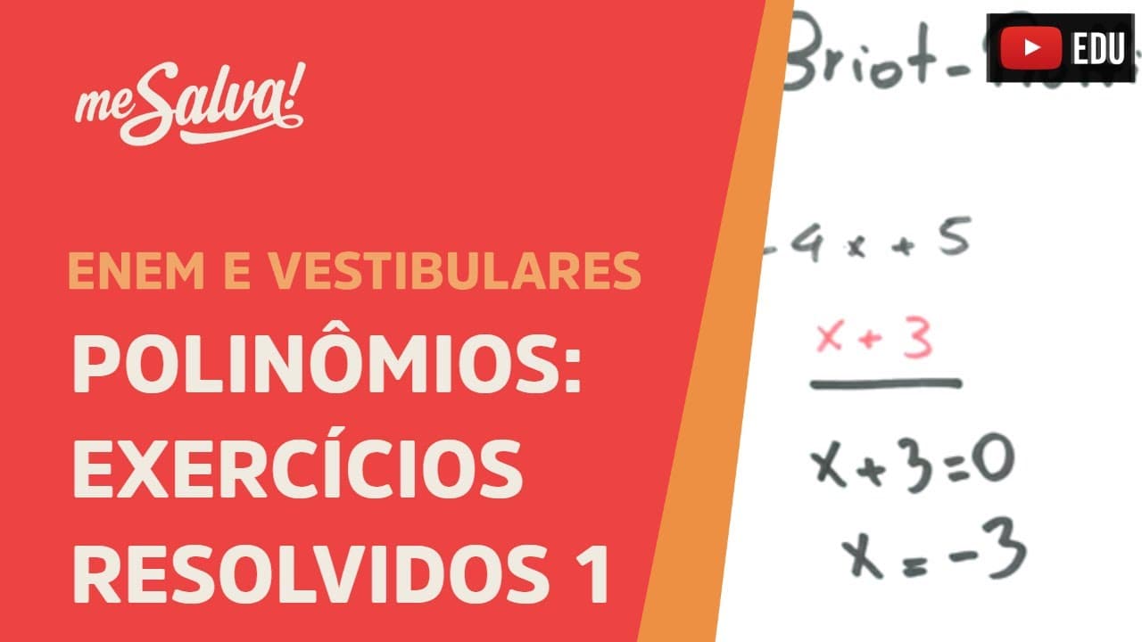 Thumbnail: Me Salva! PLN12 - Polinômios - Exercícios resolvidos de polinômios 1