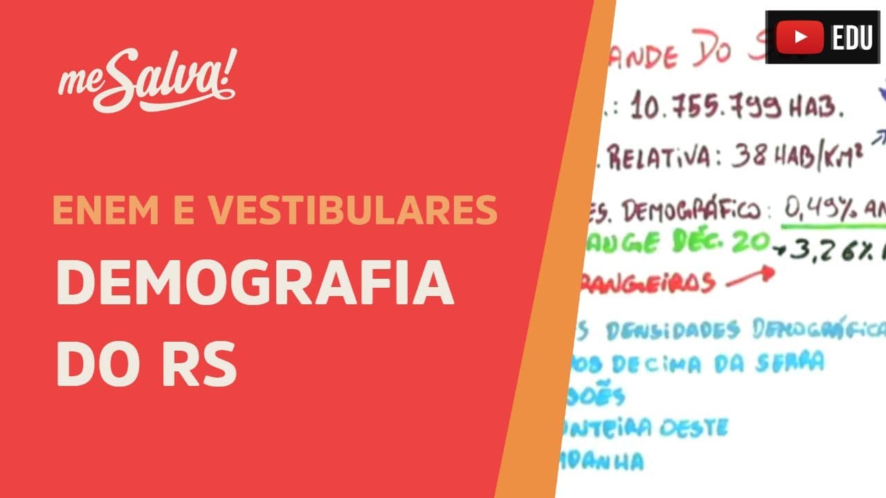 Thumbnail: Demografia do RS - Geografia UFRGS - Me Salva!