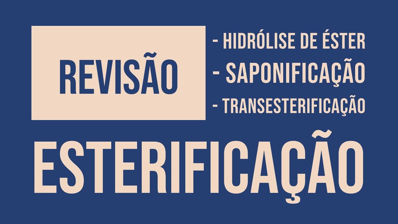 Thumbnail: Esterificação, Hidrólise de Éster, Saponificação e Transesterificação | Revisão