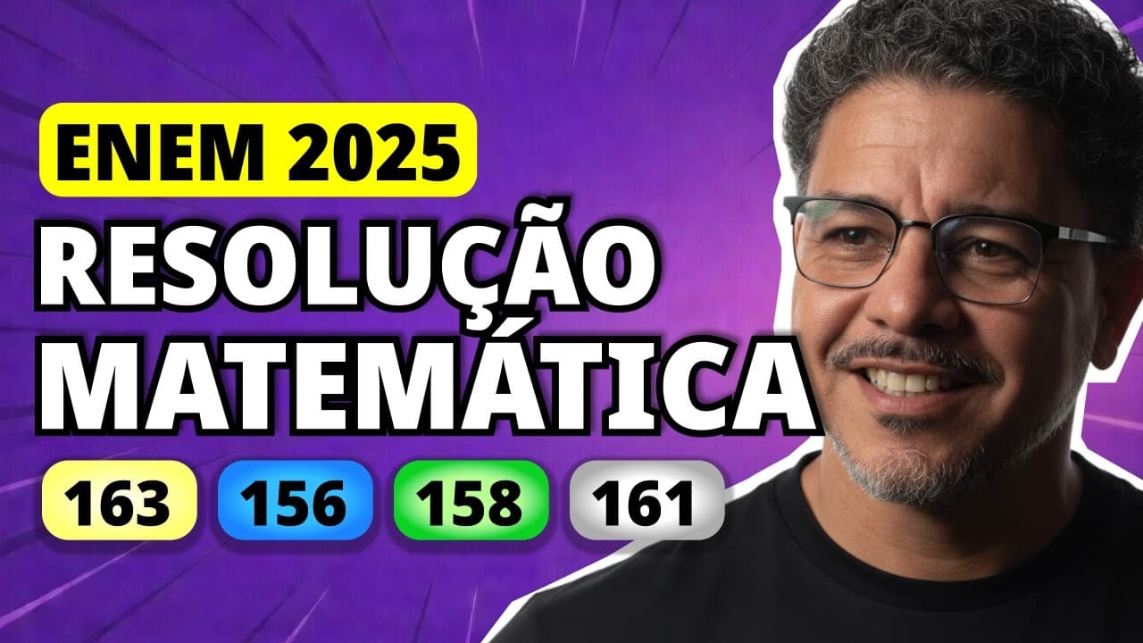 Thumbnail: ENEM 2025 Matemática – Questão 163 | Um artista, que costuma fazer desenhos com areia na praia