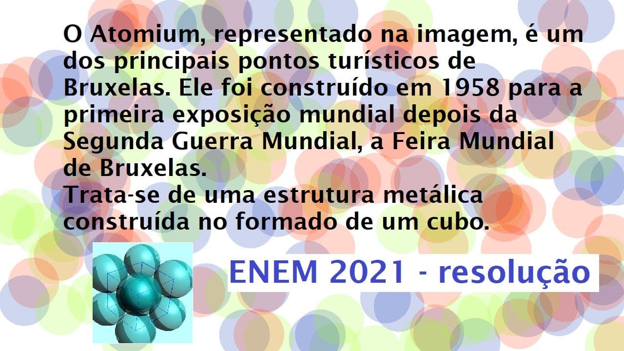 Thumbnail: O Atomium, representado na imagem, é um dos principais pontos turísticos Resolução  Enem 2021
