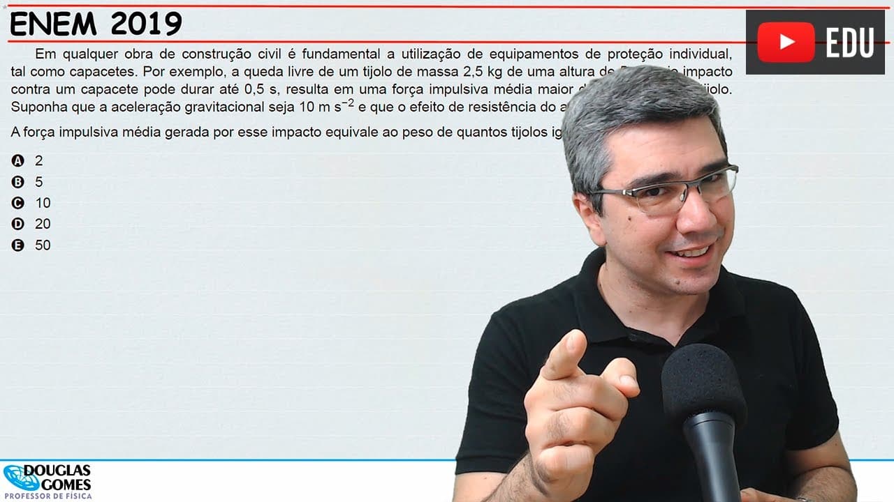 Thumbnail: ENEM 2019 | O capacete | Prova Azul 111 | Amarela 107 | Cinza 118 | Rosa 113