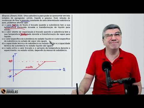 Thumbnail da aula: (Espcex (Aman) 2024)  Uma substância pura pode se apresentar em três estados de agregação: sólido,