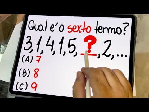 Thumbnail da aula: 🔥 QUAL É O SEXTO TERMO DESSA SEQUÊNCIA LÓGICA INFINITA? 😱 Como está seu RACIOCÍNIO LÓGICO?