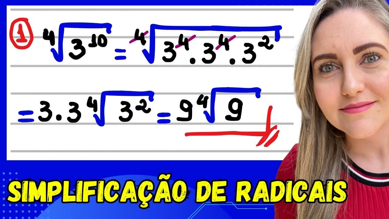 Thumbnail: COMO SIMPLIFICAR QUALQUAL RADICAL! EXPLICAÇÃO COMPLETA DO CONTEÚDO📚🚀