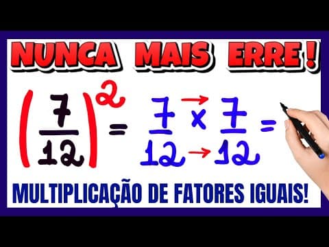 Thumbnail da aula: POTENCIAÇÃO COM FRAÇÃO , NUNCA MAIS ERRE !!📚