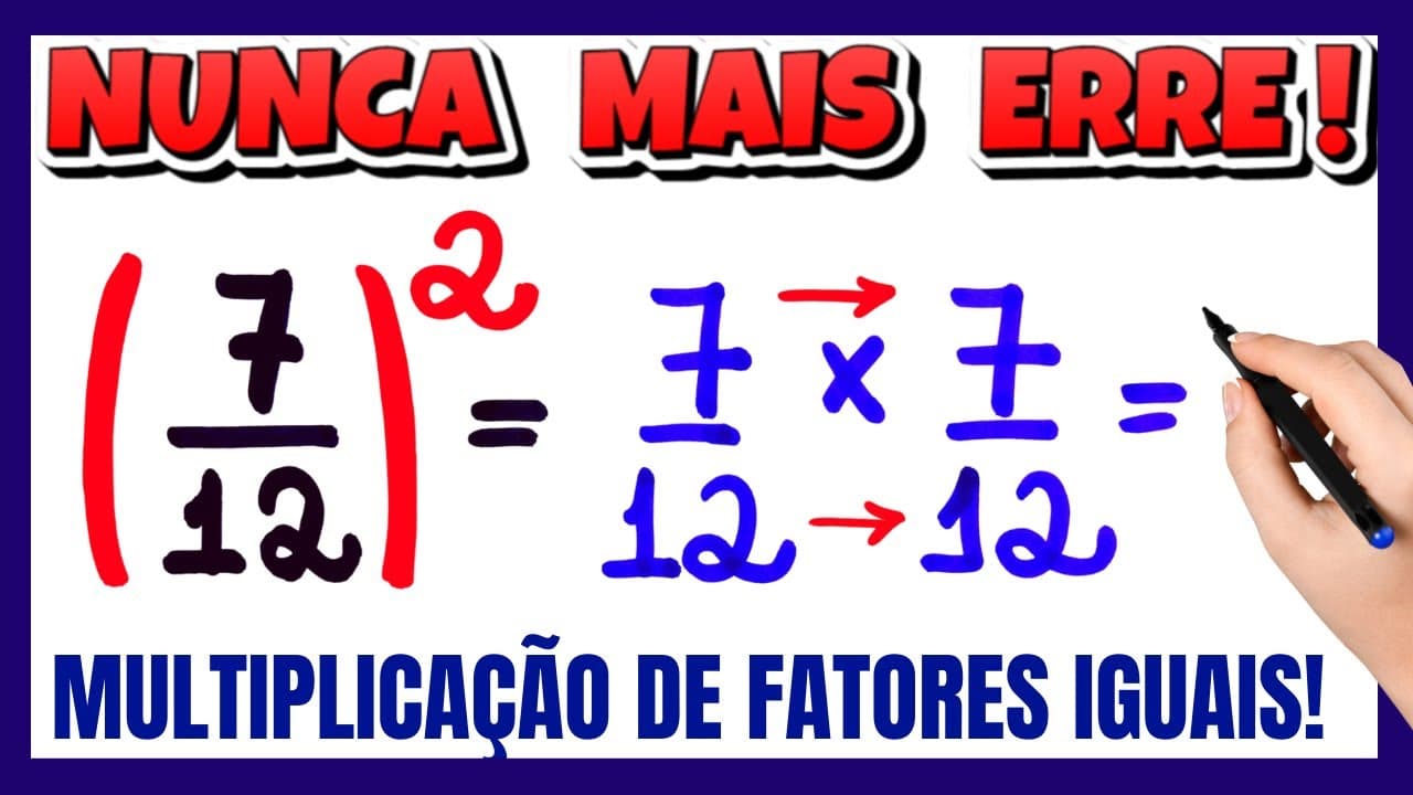 Thumbnail: POTENCIAÇÃO COM FRAÇÃO , NUNCA MAIS ERRE !!📚